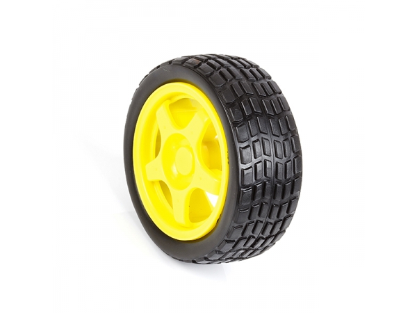 65mm Robot Yellow Wheel for BO Motors 