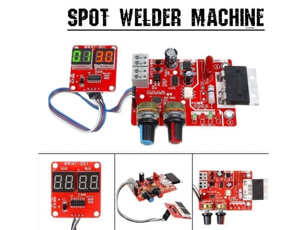 100A Spot Welder Welding Machine Control Panel Time Current Controller Board Digital Display Module Timing Ammeter Tools DIY for NY-D01 Spot Welder