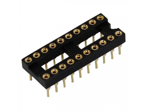 20 Pin IC Base/Socket (Round Holes)