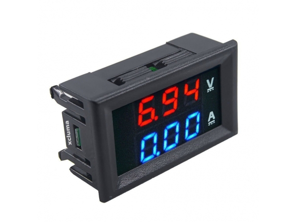 DC VOLTMETER AMMETER DUAL LED DISPLAY METER 
