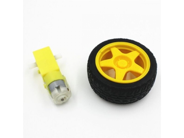 DC 3-6v TT Gear Motor And Rubber (Plastic) Wheel for Smart Car Robot